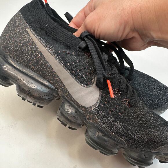 Nike Air Vapormax Flyknit Black Dark Mushroom Sneakers - Picture 4 of 7
